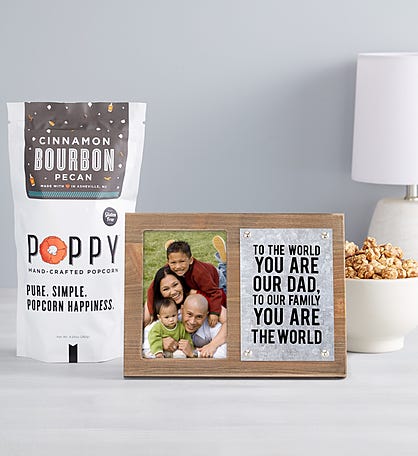 Dad Picture Frame with Bourbon Popcorn